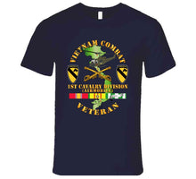 Load image into Gallery viewer, Army - Vietnam Combat Cavalry Veteran With 1st Cavalry Division Shoulder Sleeve Insignia V1 - T Shirt, Premium & Hoodie