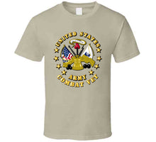 Load image into Gallery viewer, Emblem - US Army Center - Combat Veteran - T-Shirts - Classic