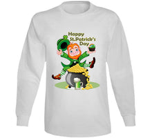 Load image into Gallery viewer, St. Patrick's Day - Leprechaun's - Happy St Patrick's Day - Luck Long Sleeve Tee