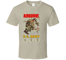 Load image into Gallery viewer, Airborne w Background W Badges T Shirt