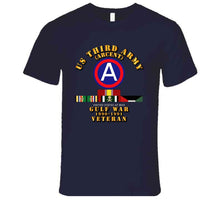 Load image into Gallery viewer, 3rd United States Army - Gulf War 1990 to 1991 with Service Ribbons, Southwest Asia Service Medal with 2 Bronze Stars T Shirt, Hoodie and Premium