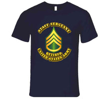 Load image into Gallery viewer, Staff Sergeant - E6 - w Text - Retired - T-Shirts - Premium