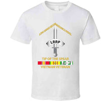 Load image into Gallery viewer, Army - Badge, Long Range, Reconnaissance Patrol (LRRP), "Tip Of The Spear" with Vietnam War Service Ribbons - T-Shirts - Classic