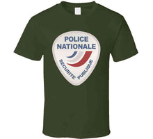Load image into Gallery viewer, Police Nationale France Police Patch Blanc T Shirt