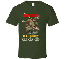 Load image into Gallery viewer, Airborne w Background W Badges T Shirt