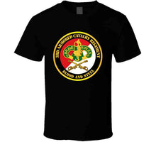 Load image into Gallery viewer, Army - 3rd Armored Cavalry Regiment Dui - Red White - Blood And Steel - T-Shirts - Classic