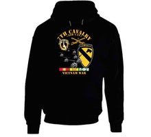 Load image into Gallery viewer, Army - 7th Cavalry Regiment (Air Cavalry) - 1st Cavalry Division with Vietnam Service Ribbons Hoodie, Tshirt and Premium