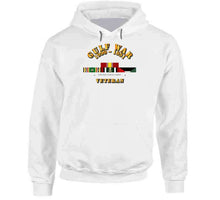 Load image into Gallery viewer, Army - Gulf War 1990 to 1991 with Service Ribbons, Southwest Asia Service Medal with 3 Bronze Stars T Shirt, Premium and Hoodie