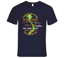 Load image into Gallery viewer, Navy - Vietnam Combat Vet - Yankee Station with Vietnam War Service Ribbons - T Shirt, Premium and Hoodie