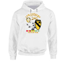 Load image into Gallery viewer, Army - 7th Cavalry Regiment (Air Cavalry) - 1st Cavalry Division with Vietnam Service Ribbons Hoodie, Tshirt and Premium