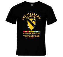 Load image into Gallery viewer, 1st Cavalry Division - (Battle Khe Sanh) with Vietnam War Service Ribbons - T Shirt, Premium and Hoodie