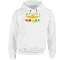 Load image into Gallery viewer, USMC - Force Recon (on fire), Vietnam Veteran, with Vietnam Service Ribbons - T Shirt, Premium and Hoodie