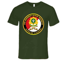 Load image into Gallery viewer, Army - 2nd Armored Cavalry Regiment Distinctive Unit Insignia - Red White - Battle Of 73 Easting T Shirt - Premium