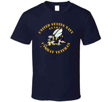 Load image into Gallery viewer, Navy - Seabee - Combat Veteran - No Shadow T Shirt