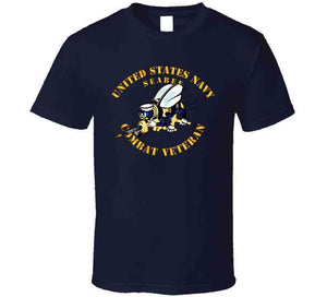 Navy - Seabee - Combat Veteran - No Shadow T Shirt