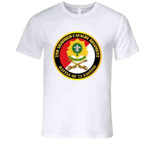 Load image into Gallery viewer, Army - 2nd Armored Cavalry Regiment Distinctive Unit Insignia - Red White - Battle Of 73 Easting T Shirt - Premium