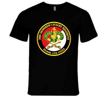 Load image into Gallery viewer, Army - 3rd Armored Cavalry Regiment Dui - Red White - Blood And Steel T Shirt