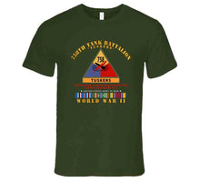 Load image into Gallery viewer, Army - 758th Tank Battalion, "Tuskers", with Name Tape, with Shoulder Sleeve Insignia, World War II with European Theater Service Ribbons - T Shirt, Premium and Hoodie