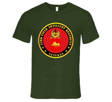 Load image into Gallery viewer, Army - 33rd Field Artillery Regiment - Veteran with Coat of Arms T Shirt - Premium