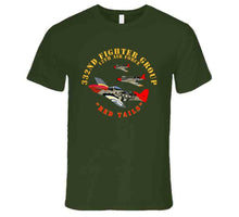 Load image into Gallery viewer, Army - Aac - 332nd Fighter Group - 12th Af - Red Tails T Shirt