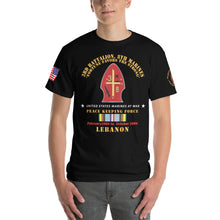 Load image into Gallery viewer, 3rd Battalion, 8th Marines - Peace Keeping - Lebanon 1984 with Armed Forces Expeditionary Ribbon - Short Sleeve T-Shirt