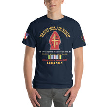 Load image into Gallery viewer, 3rd Battalion, 8th Marines - Peace Keeping - Lebanon 1984 with Armed Forces Expeditionary Ribbon - Short Sleeve T-Shirt