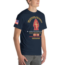Load image into Gallery viewer, 3rd Battalion, 8th Marines - Peace Keeping - Lebanon 1983 with Service Ribbons - Short Sleeve T-Shirt