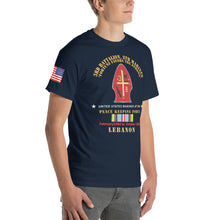 Load image into Gallery viewer, 3rd Battalion, 8th Marines - Peace Keeping - Lebanon 1984 with Armed Forces Expeditionary Ribbon - Short Sleeve T-Shirt