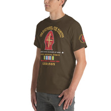 Load image into Gallery viewer, 3rd Battalion, 8th Marines - Peace Keeping - Lebanon 1984 with Armed Forces Expeditionary Ribbon - Short Sleeve T-Shirt