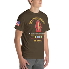 Load image into Gallery viewer, 3rd Battalion, 8th Marines - Peace Keeping - Lebanon 1984 with Armed Forces Expeditionary Ribbon - Short Sleeve T-Shirt