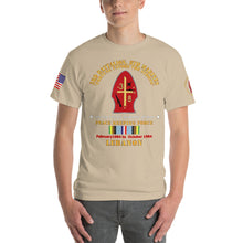Load image into Gallery viewer, 3rd Battalion, 8th Marines - Peace Keeping - Lebanon 1984 with Armed Forces Expeditionary Ribbon - Short Sleeve T-Shirt