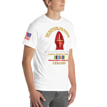 Load image into Gallery viewer, 3rd Battalion, 8th Marines - Peace Keeping - Lebanon 1984 with Armed Forces Expeditionary Ribbon - Short Sleeve T-Shirt