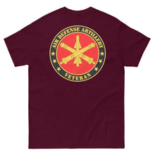 Load image into Gallery viewer, 52nd Air Defense Artillery - Veteran - Front Back - Men's heavyweight tee