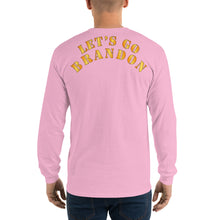 Load image into Gallery viewer, Men’s Long Sleeve Shirt - Lets Go Brandon - 2 Lines - Back