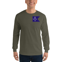 Load image into Gallery viewer, Men’s Long Sleeve Shirt - B Co, 1st Battalion, 58th Infantry Guidon Front, Crest Back with 1/58 Branch