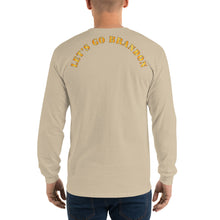 Load image into Gallery viewer, Men’s Long Sleeve Shirt - Lets Go Brandon - 1 Line - Back