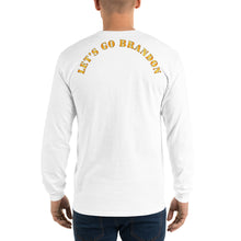 Load image into Gallery viewer, Men’s Long Sleeve Shirt - Lets Go Brandon - 1 Line - Back