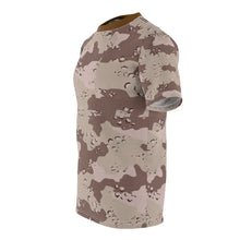 Load image into Gallery viewer, AOP Tee - Military Chocolate Chip Desert Camouflage Shirt