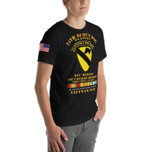 Load image into Gallery viewer, Short-Sleeve Unisex T-Shirt - 34th Scout Dog Plt - Vietnam War Vet SFC Dobson