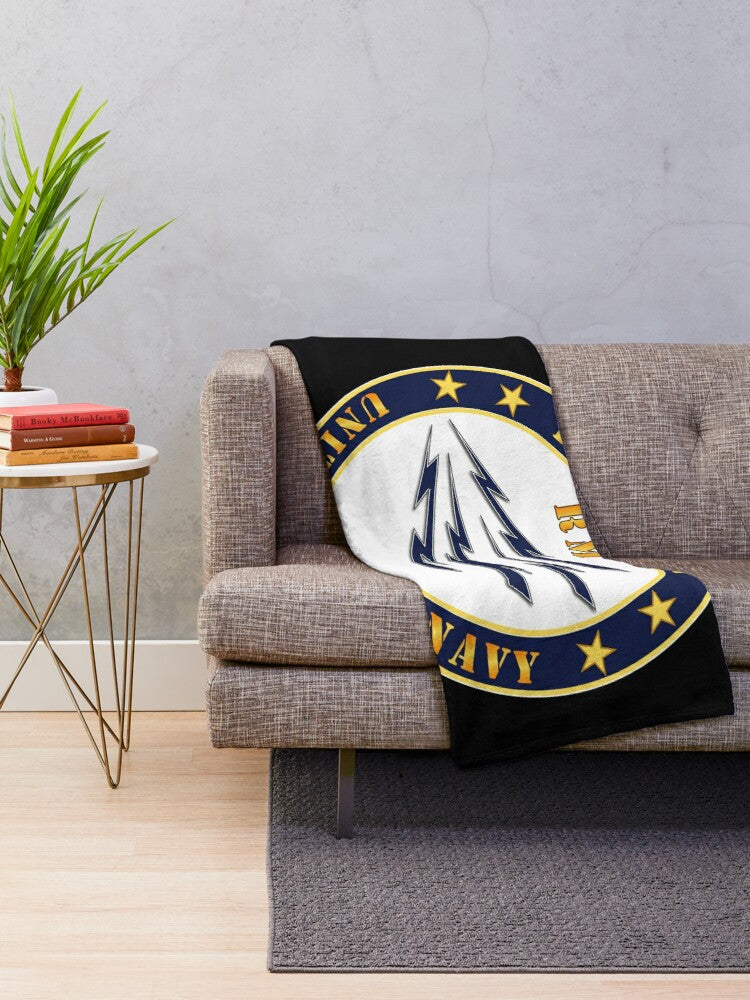 Navy Radioman RM US Navy Throw Blanket