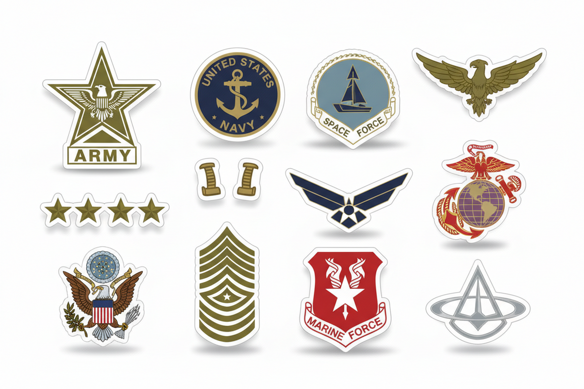 Military Die-Cut Stickers - Premium Custom Vinyl Decals - MIP Brand ...