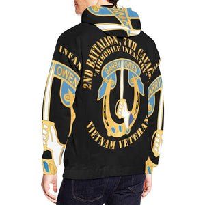 Men's All Over Print Hoodie (USA Size) (Model H13) - 2nd Battalion, 7th Cavalry - Vietnam Veteran