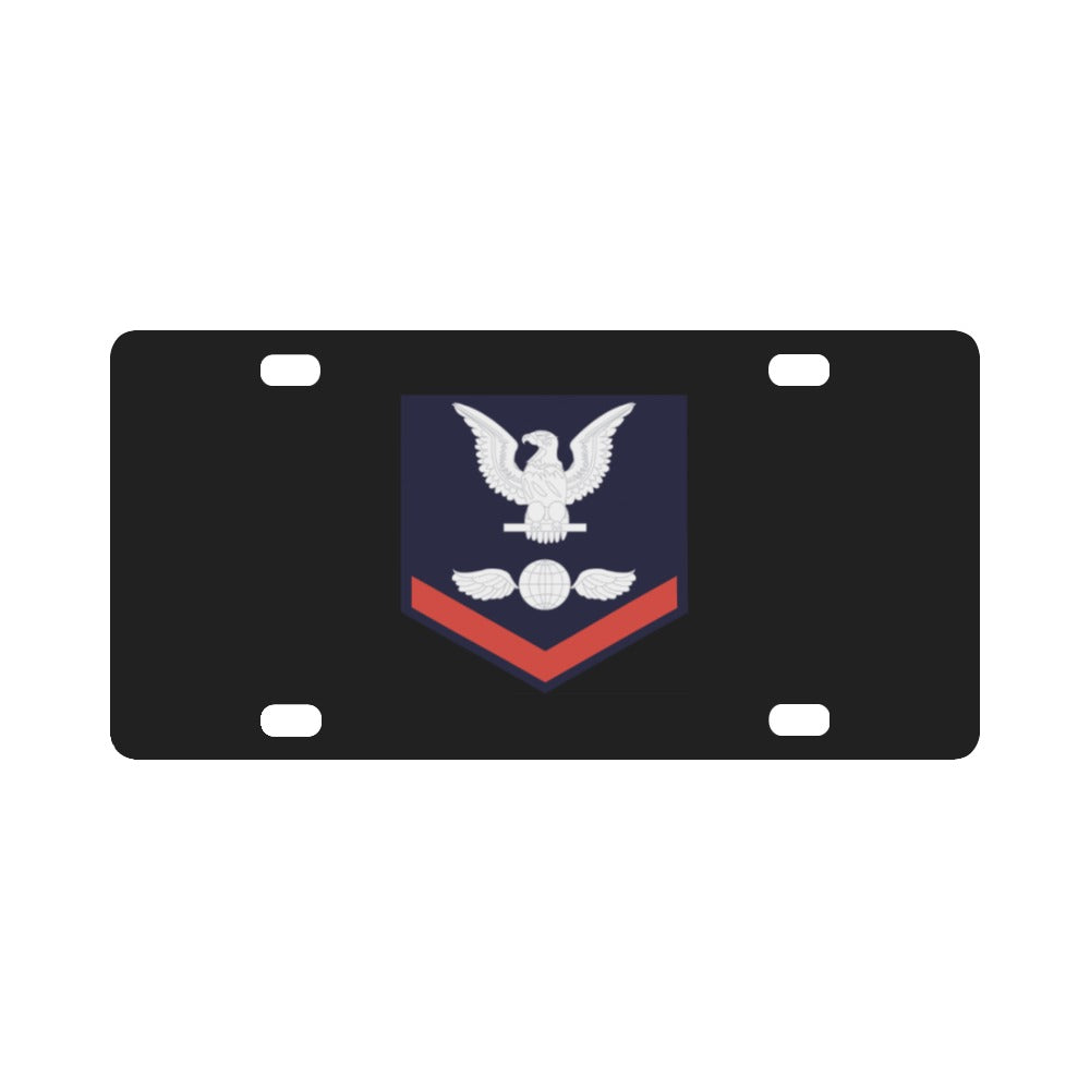 Rank Insignia - US Navy - E4 - Aviation Electricians Mate (EM) - Rate - Rank - PO3 wo Txt X 300 Classic License Plate