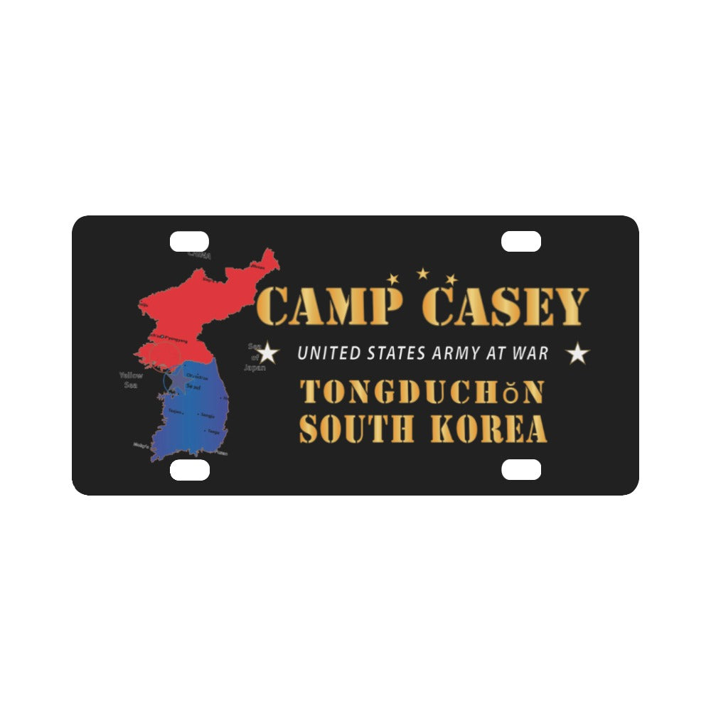 Camp Casey - Tongduchon - South Korea w Map X 300 Classic License Plate