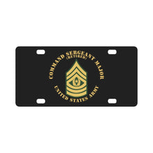 Load image into Gallery viewer, Army - Command Sergeant Major - CSM - Retired - Flat X 300 Classic License Plate
