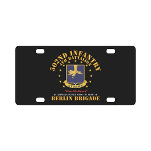 Army - 4th Battalion 502nd Infantry - Berlin Brigade X 300 Classic License Plate