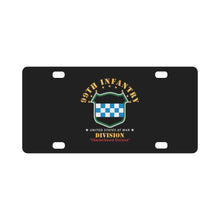 Load image into Gallery viewer, 99th Infantry Division - Checkerboard Division X 300 Classic License Plate
