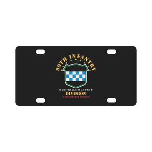 99th Infantry Division - Checkerboard Division X 300 Classic License Plate