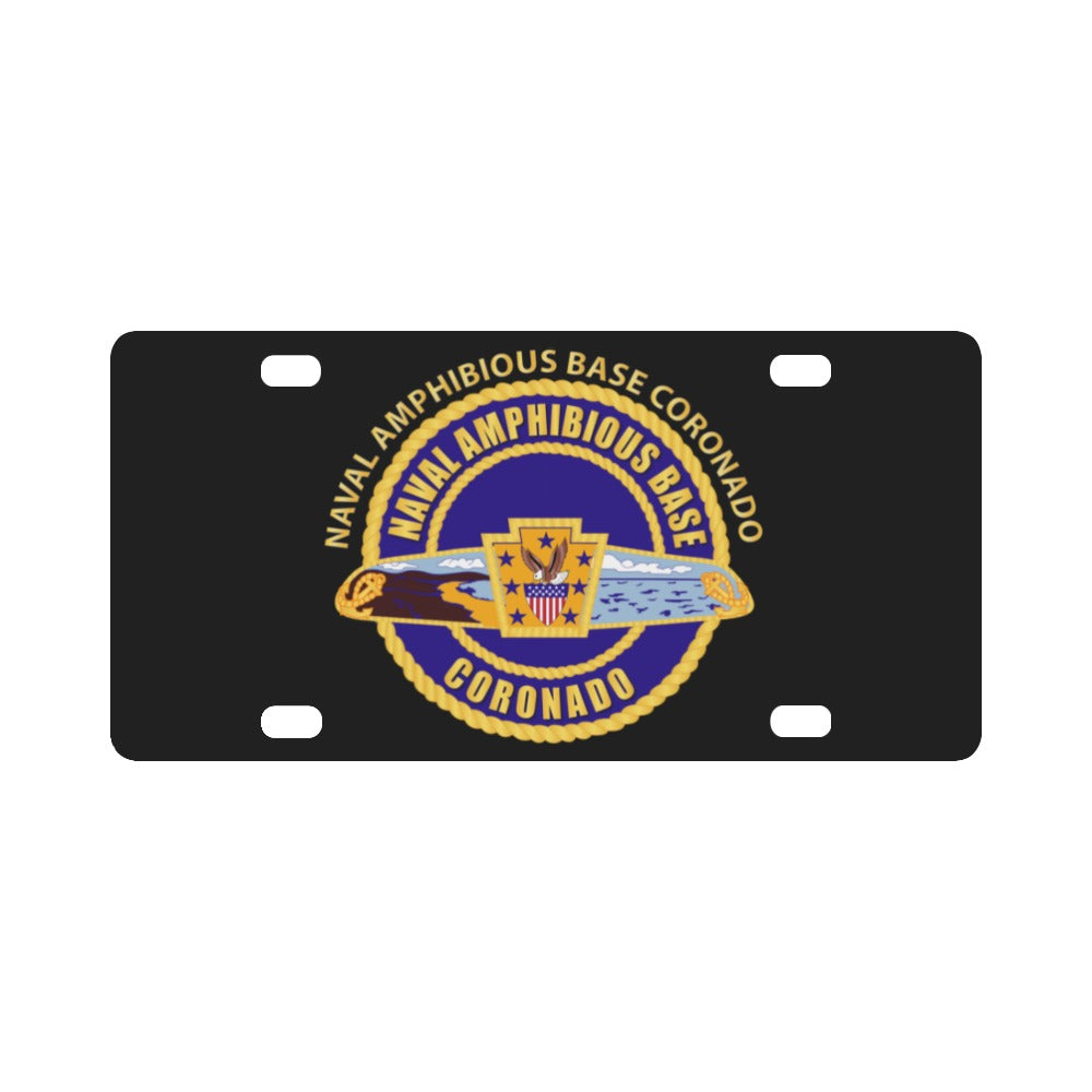 Navy - Naval Amphibious Base Coronado w Txt Classic License Plate