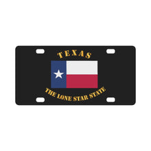 Load image into Gallery viewer, Flag - Texas - the Lone Star State Classic License Plate
